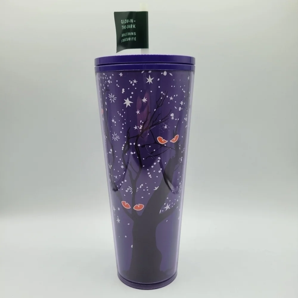 Starbucks Glow in the Dark Halloween Spooky Tree Eyes Venti Tumbler
